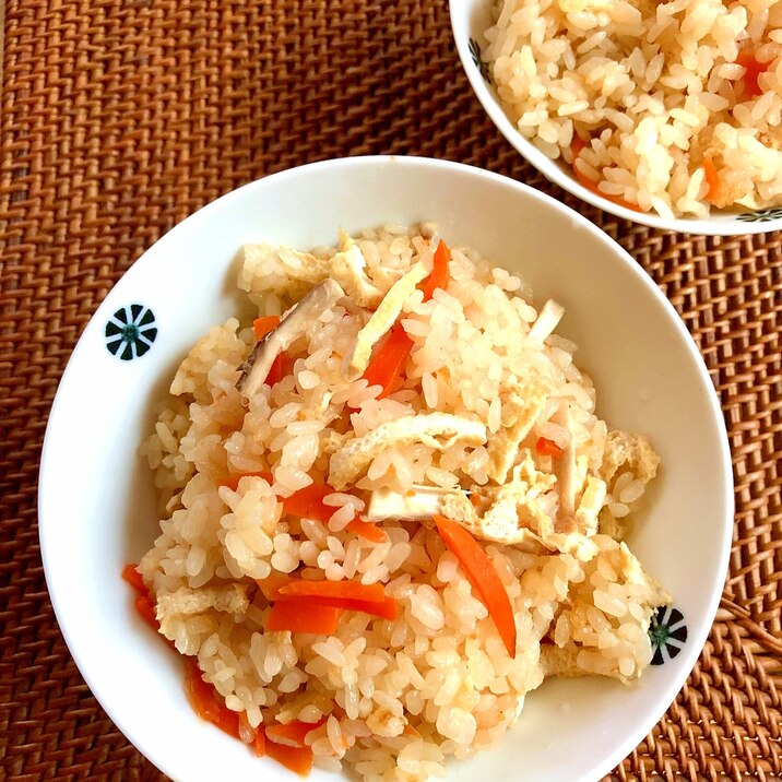あごだしつゆで簡単!しいたけの軸の炊き込みご飯